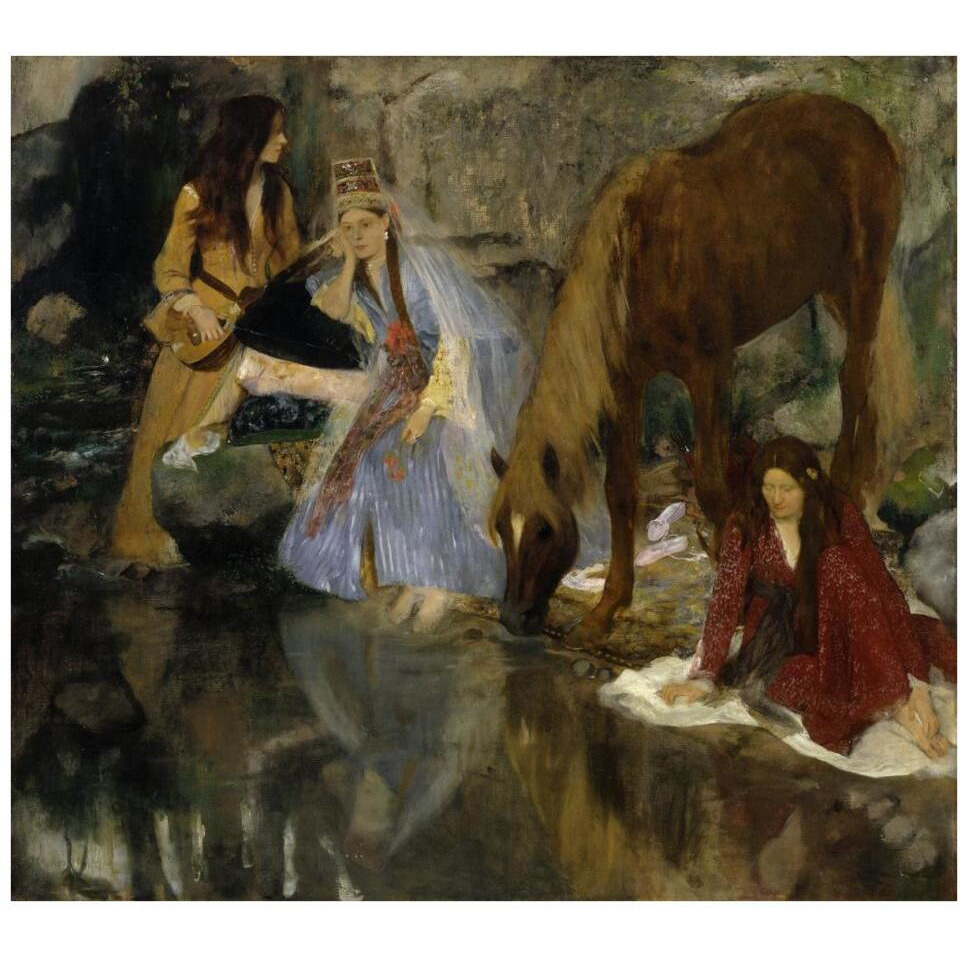 Portrait of Mlle Fiocre in the Ballet &quotLa Source" (Portrait de Mlle...Eugenie Fiocre a propos du ballet &quotLa Source"), ca. 1867-1868-Paper Art-38&quotx34"