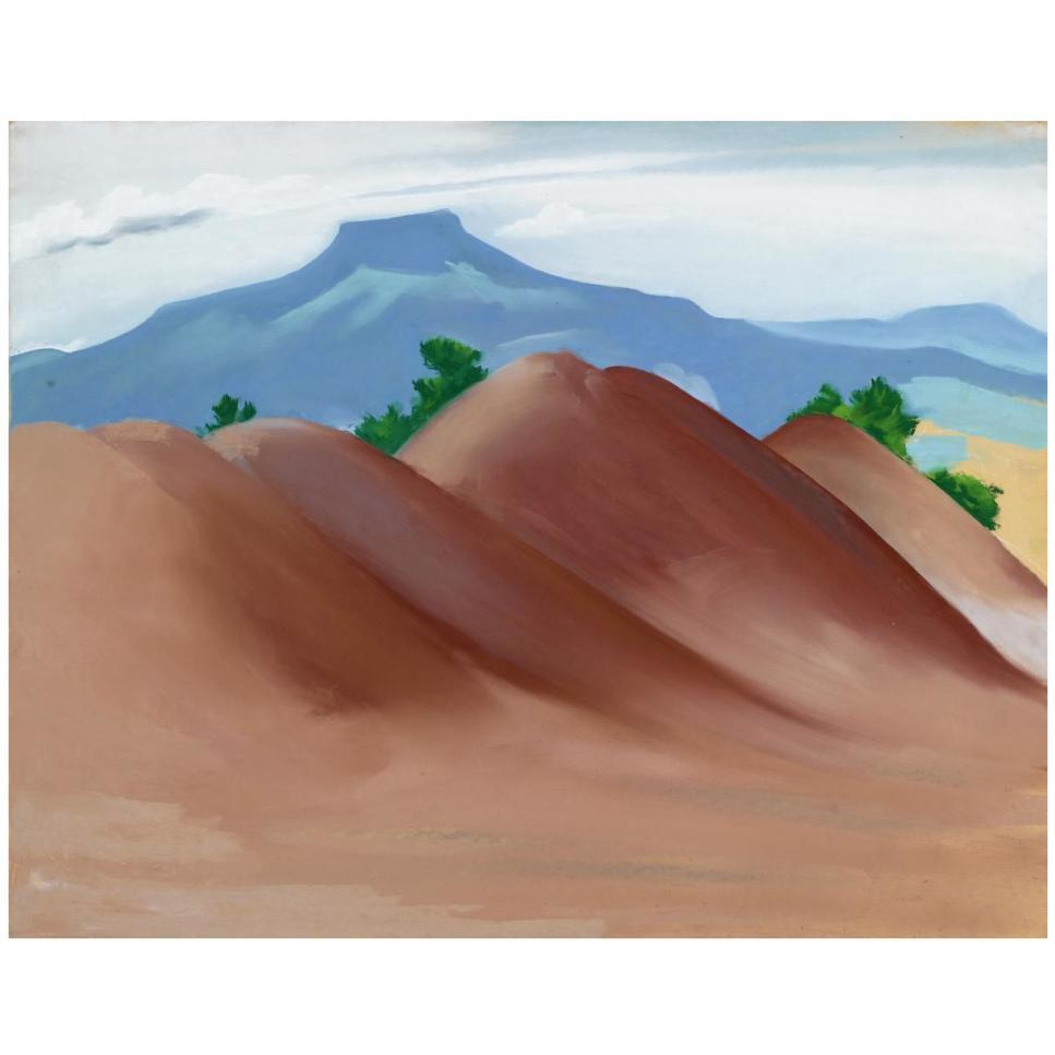 Red Hills with the Pedernal, 1936-Paper Art-42&quotx34"