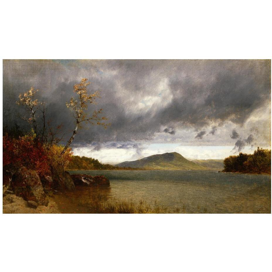 Lake George, 1870-Paper Art-24&quotx15"