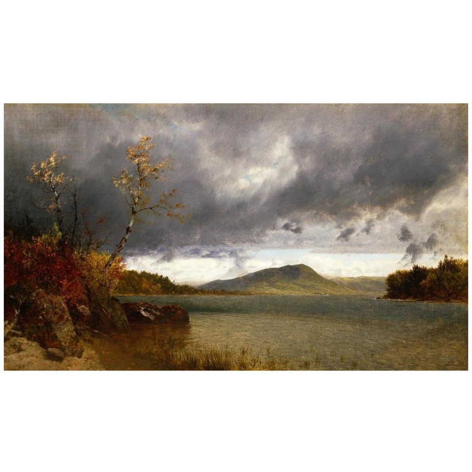 Lake George, 1870-Paper Art-42&quotx25"