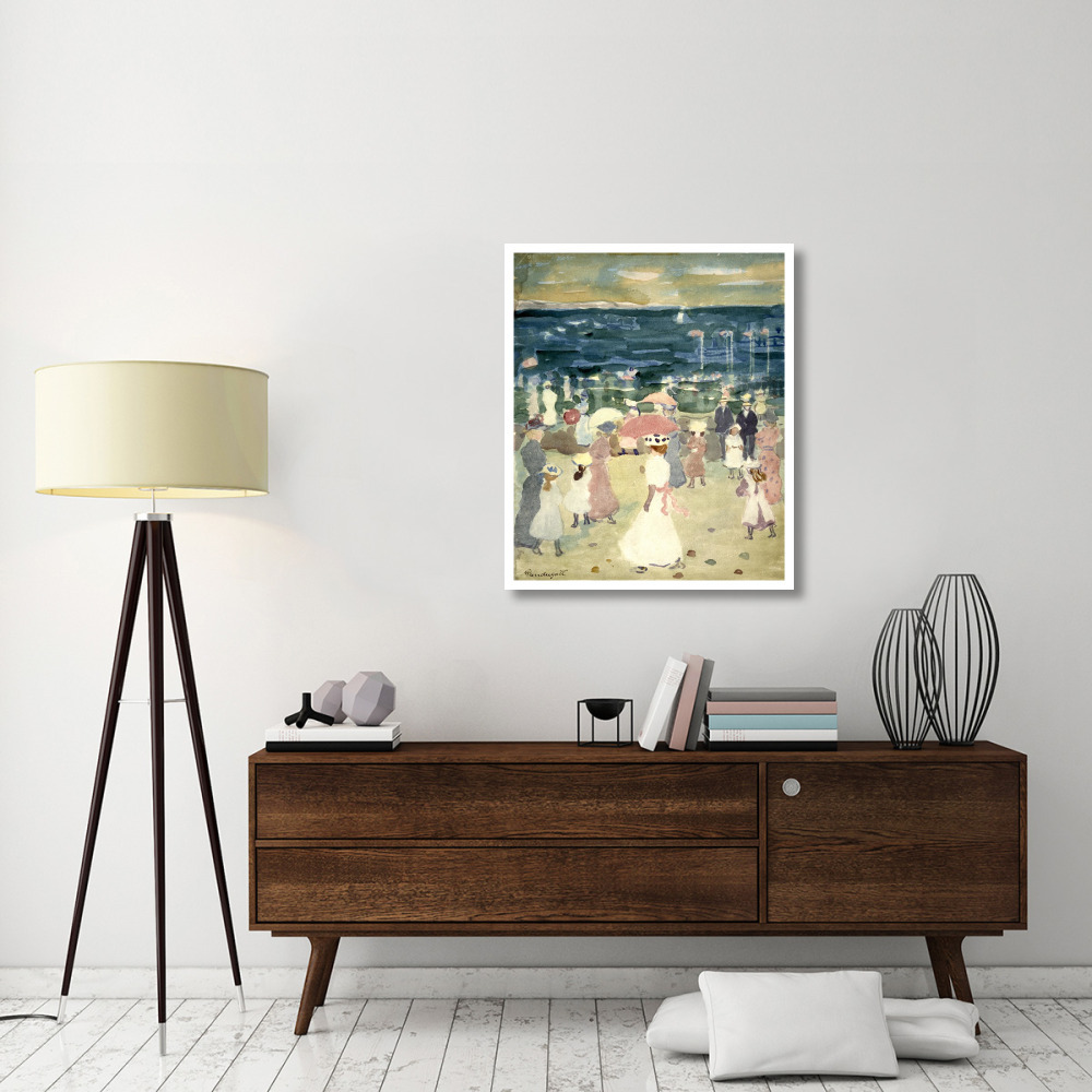 Sunday on the Beach, ca. 1896-1898-Paper Art-32&quotx38"