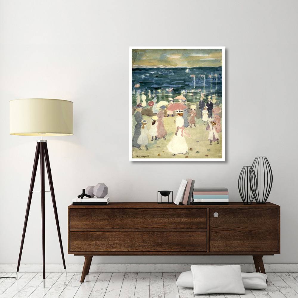 Sunday on the Beach, ca. 1896-1898-Paper Art-39&quotx46"