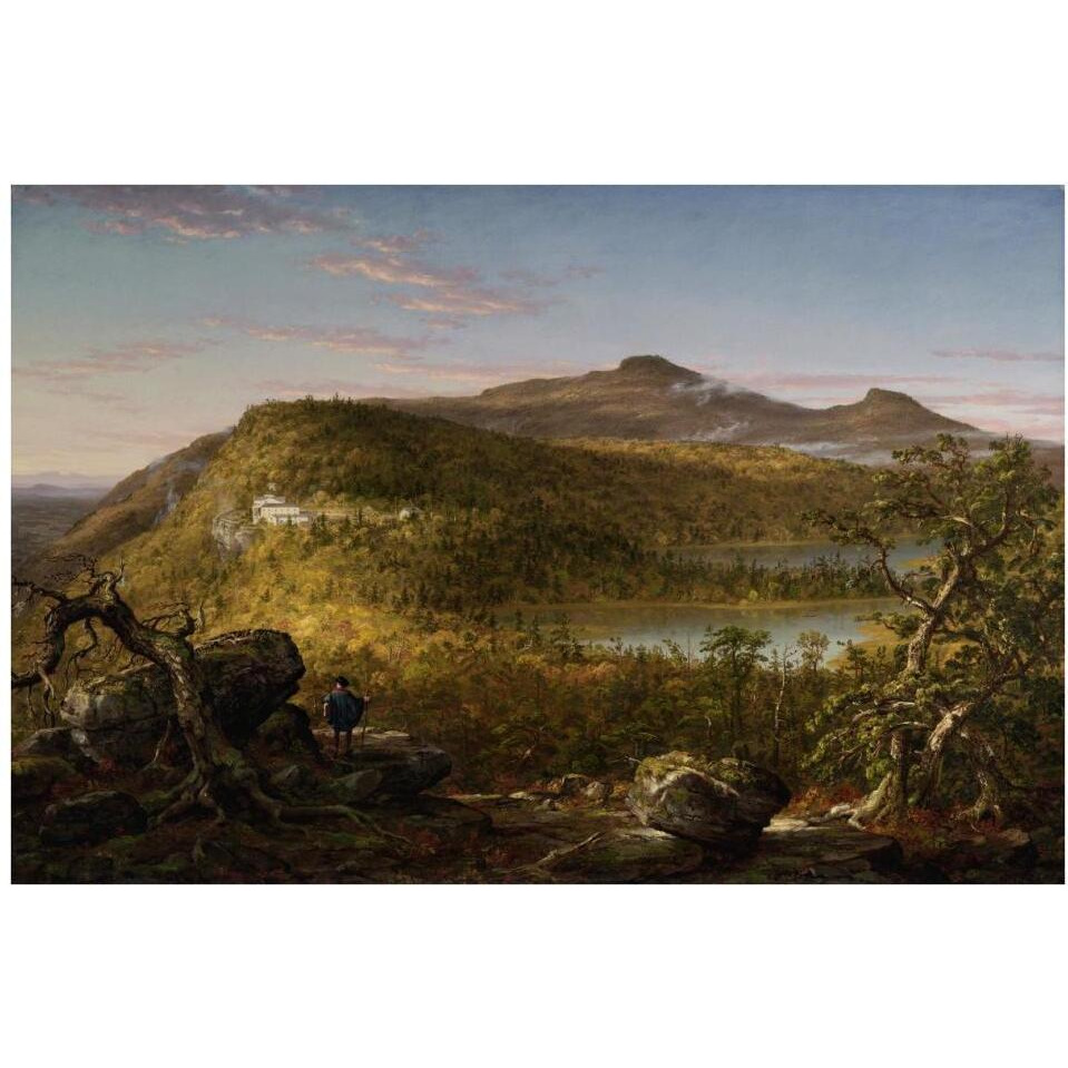 A View of the Two Lakes and Mountain House, Catskill Mountains, Morning, 1844-Paper Art-38&quotx26"