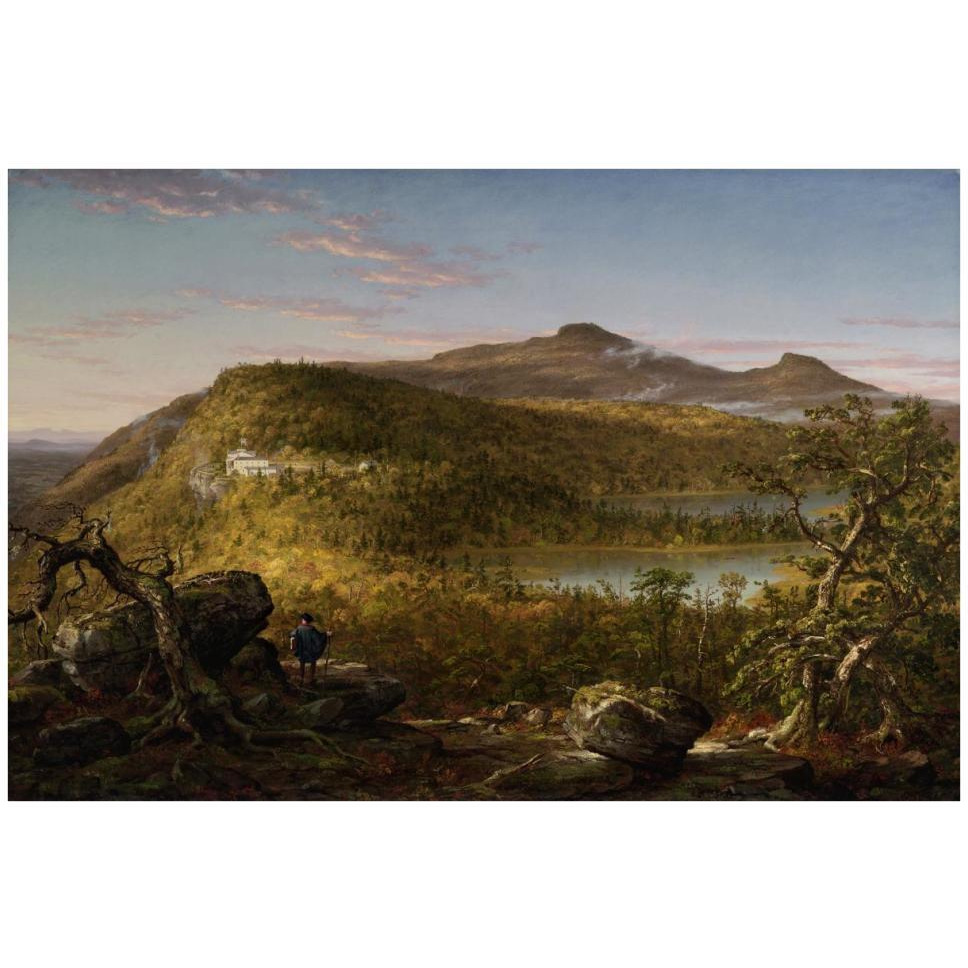 A View of the Two Lakes and Mountain House, Catskill Mountains, Morning, 1844-Paper Art-42&quotx28"