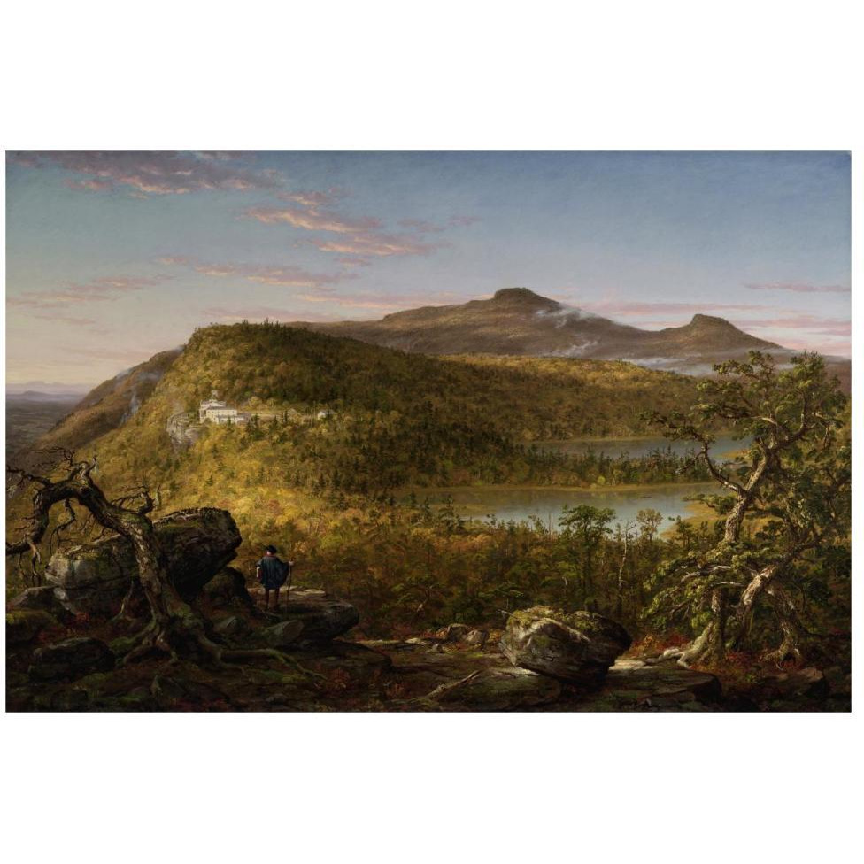 A View of the Two Lakes and Mountain House, Catskill Mountains, Morning, 1844-Paper Art-46&quotx31"