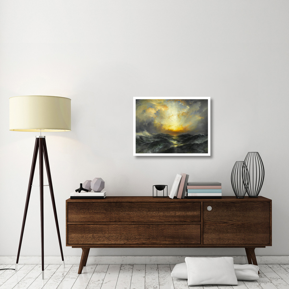 Sunset at Sea, 1906-Paper Art-32&quotx25"