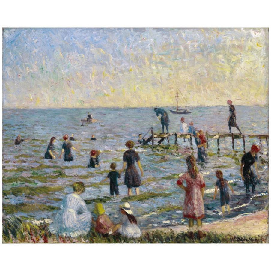 Bathing at Bellport, Long Island, 1912-Paper Art-18&quotx15"