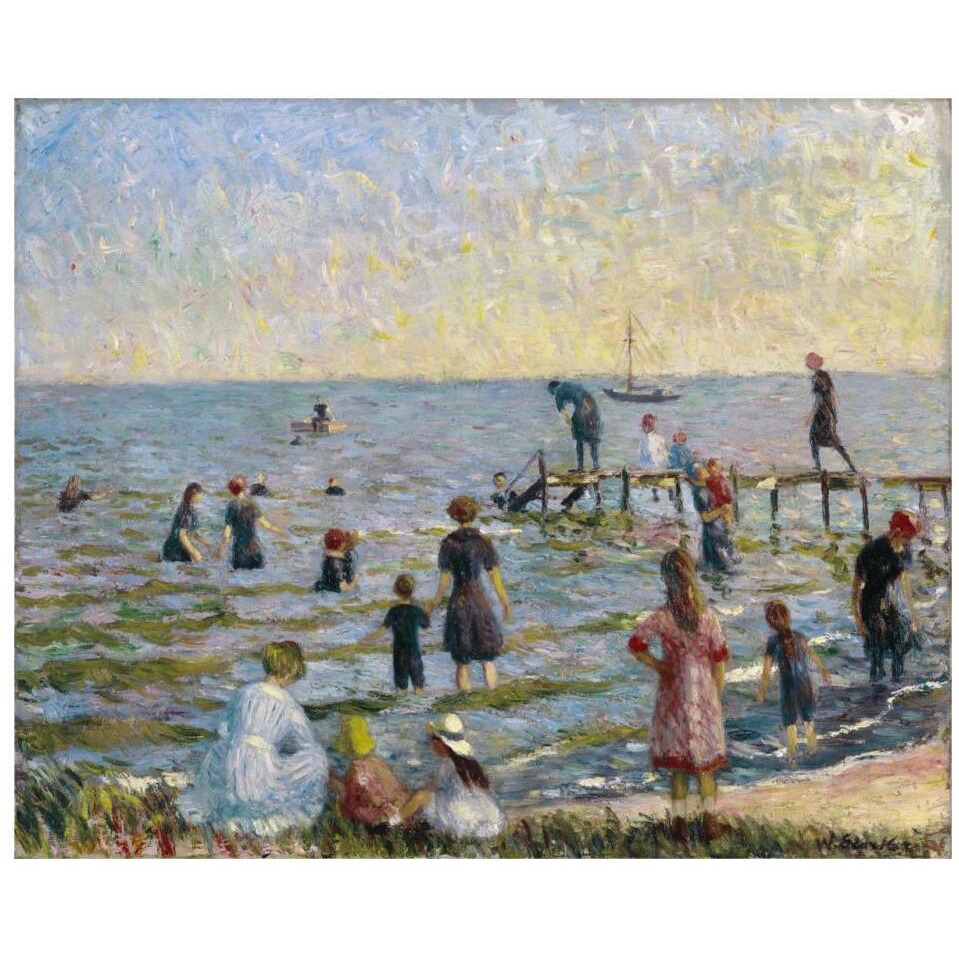 Bathing at Bellport, Long Island, 1912-Paper Art-32&quotx26"