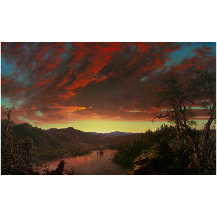 Twilight in the Wilderness, 1860-Paper Art-32&quotx21"