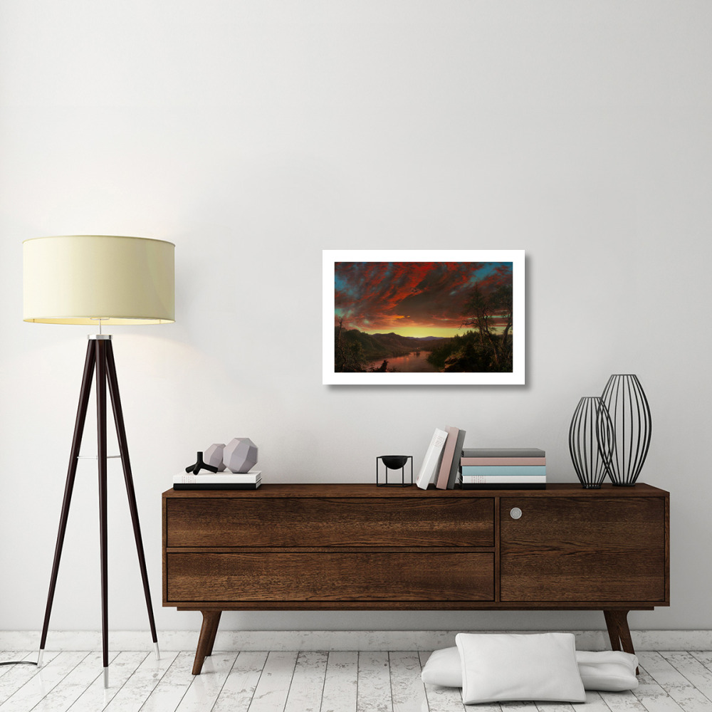 Twilight in the Wilderness, 1860-Paper Art-32&quotx21"