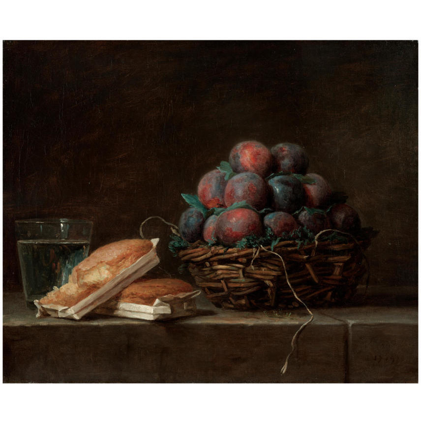 Basket of Plums, 1769-Paper Art-24&quotx20"
