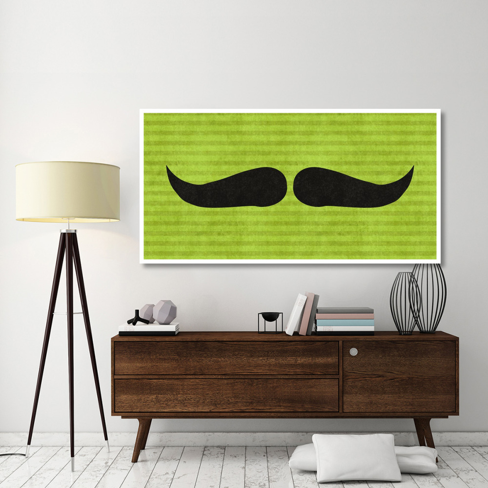 Mustache Upswept-Paper Art-74&quotx38"
