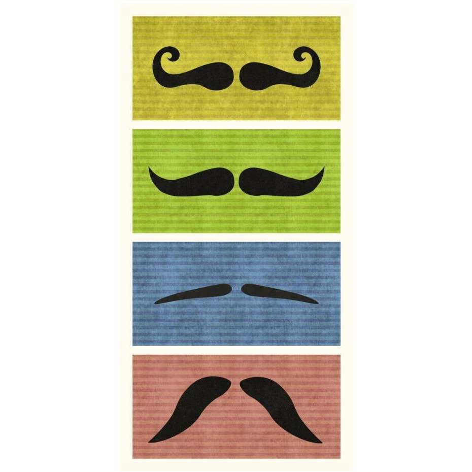 Mustache Stacked-Paper Art-14&quotx26"