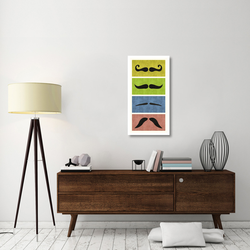 Mustache Stacked-Paper Art-20&quotx38"