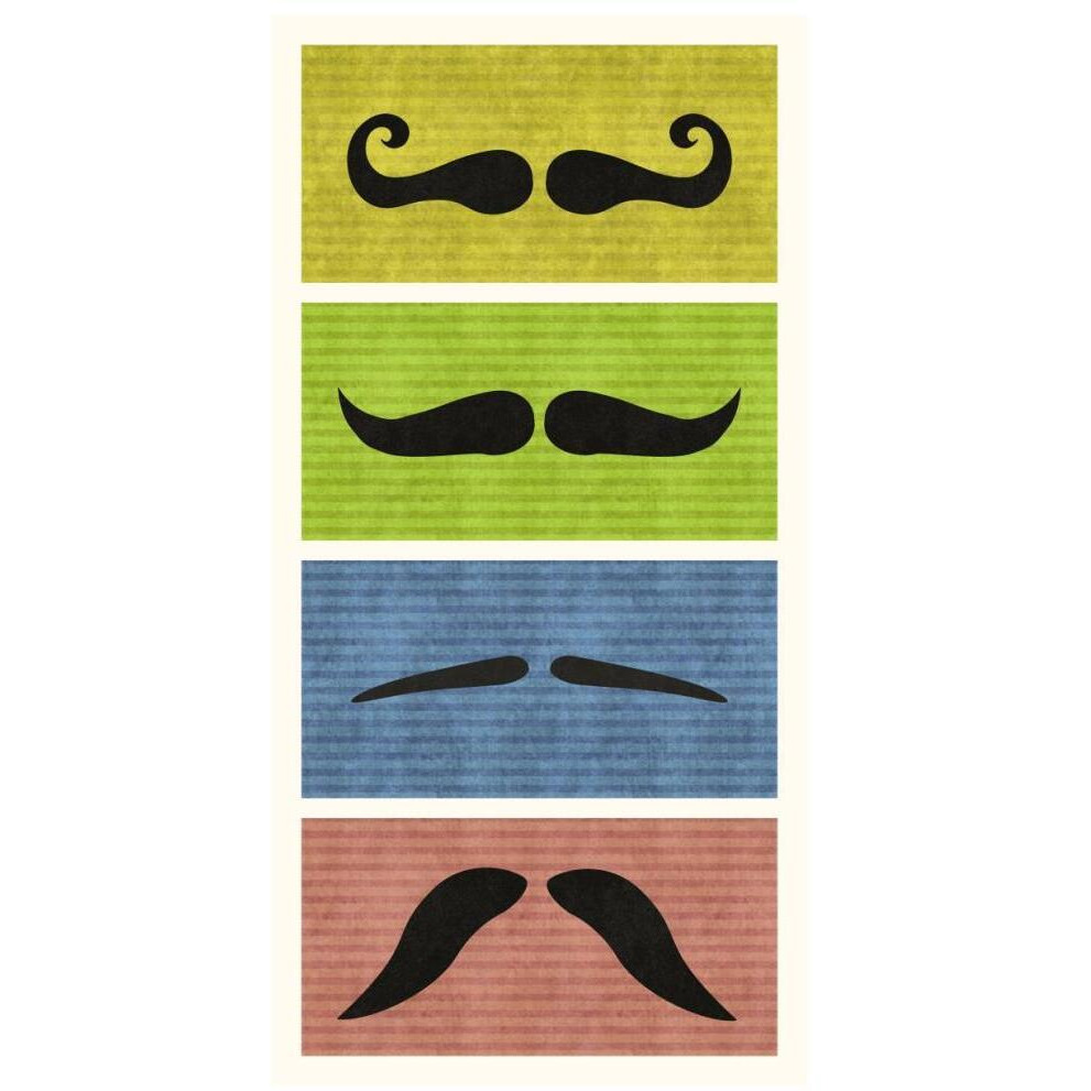 Mustache Stacked-Paper Art-38&quotx74"