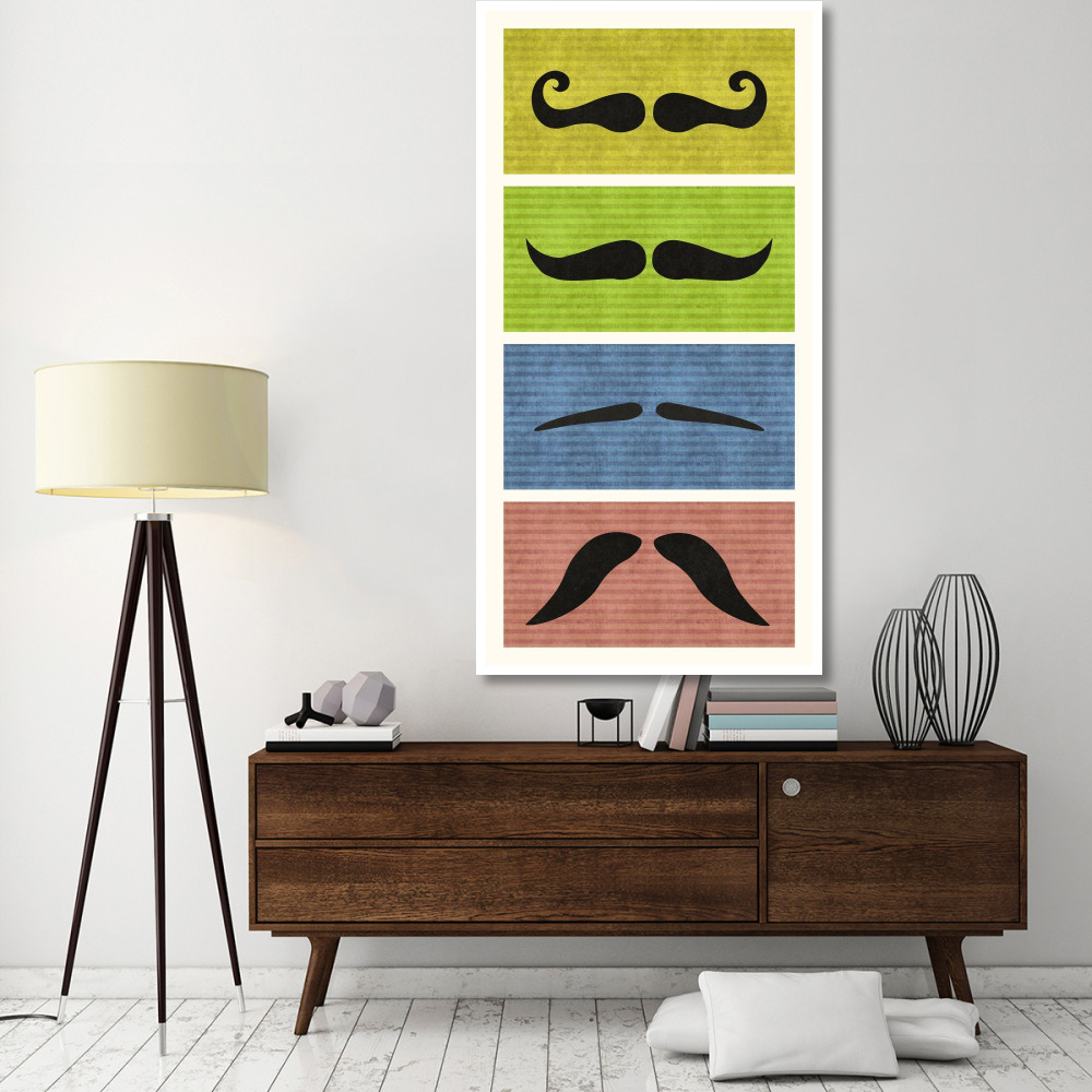 Mustache Stacked-Paper Art-38&quotx74"