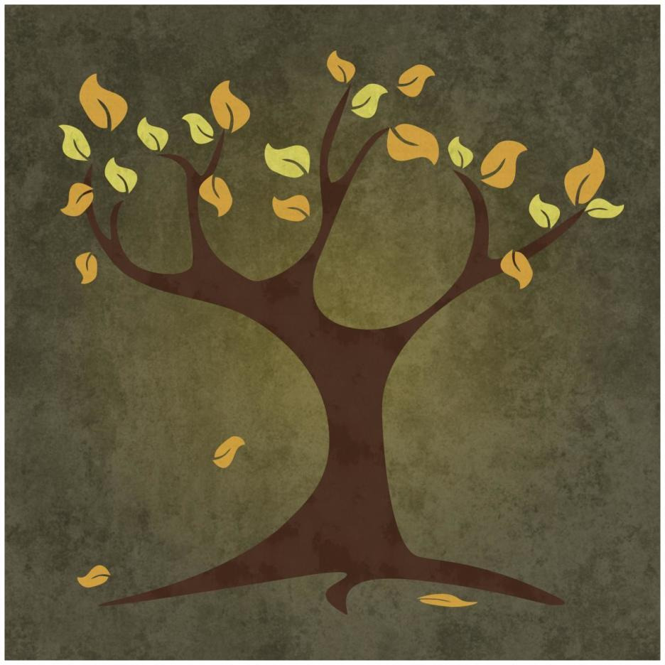 Tree Autumn-Paper Art-26&quotx26"