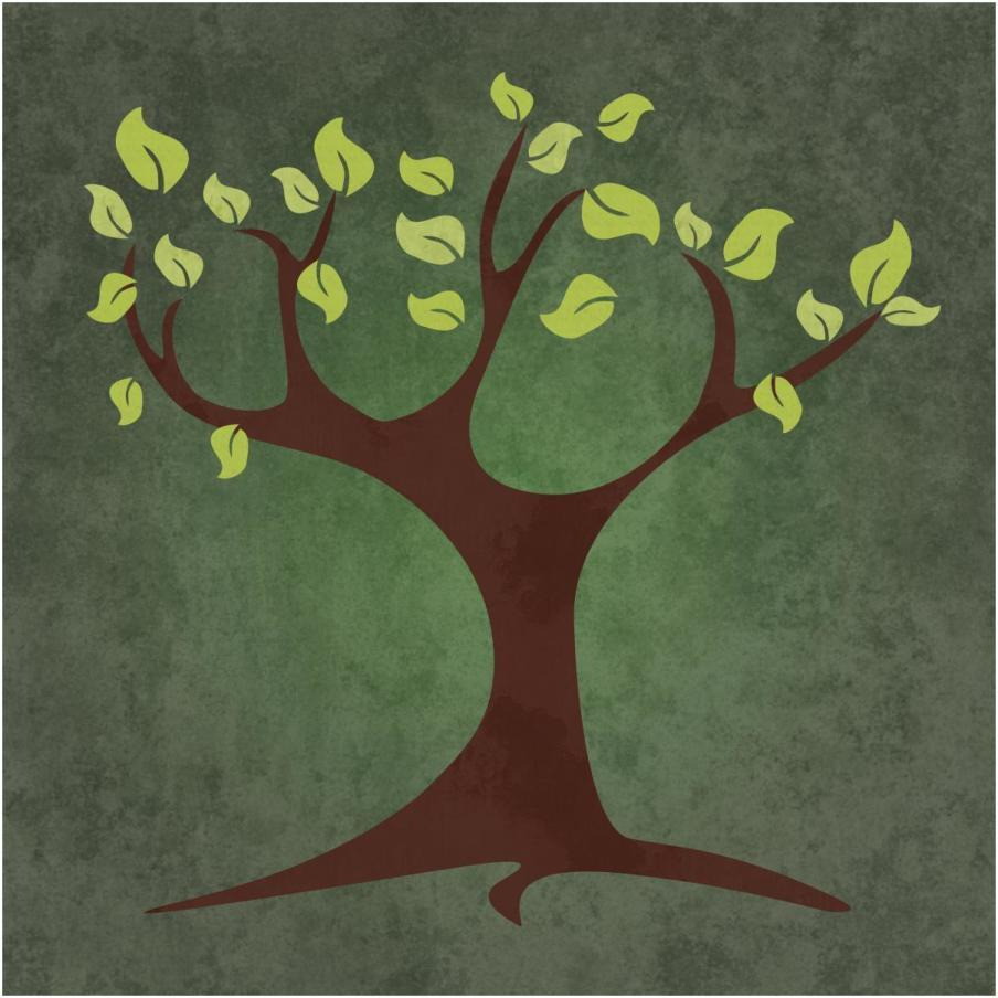 Tree Summer-Paper Art-20&quotx20"