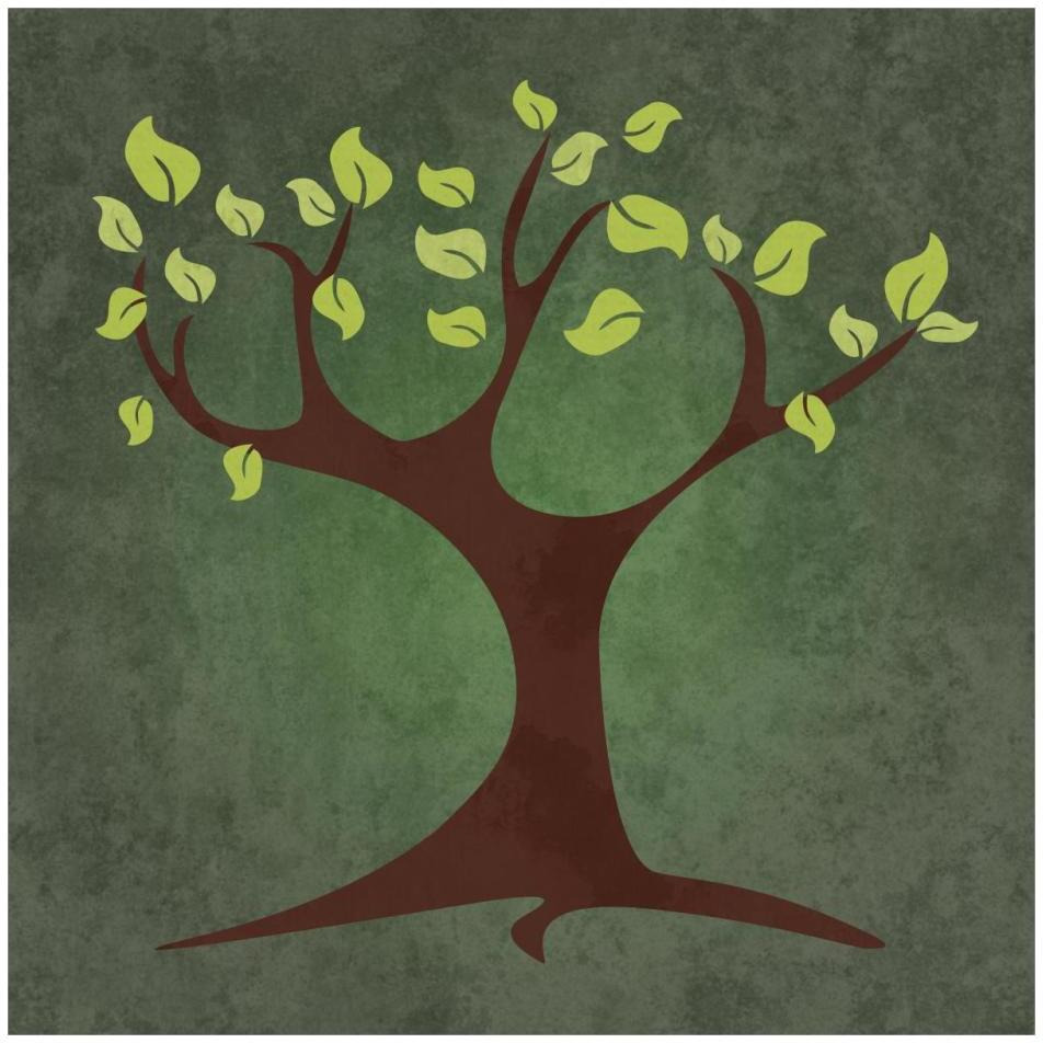 Tree Summer-Paper Art-32&quotx32"