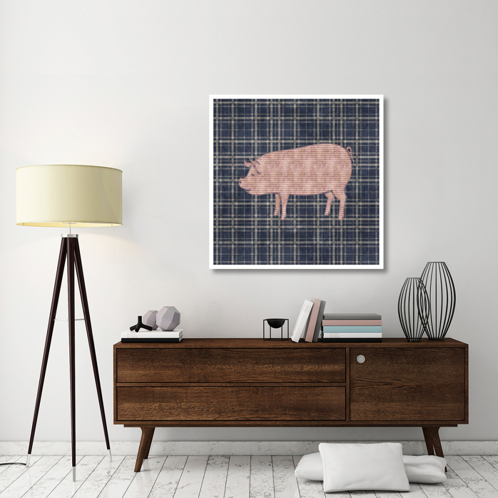Country Style Pig-Paper Art-42&quotx42"