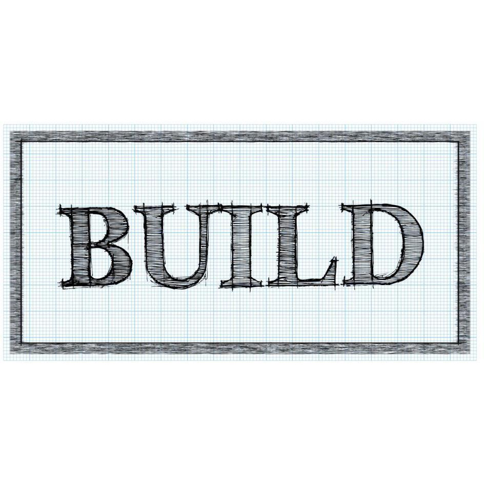 Sketched Words - Build-Paper Art-26&quotx14"