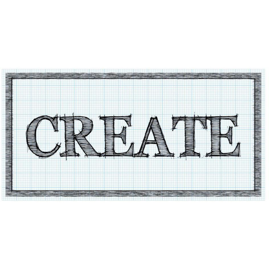 Sketched Words - Create-Paper Art-26&quotx14"