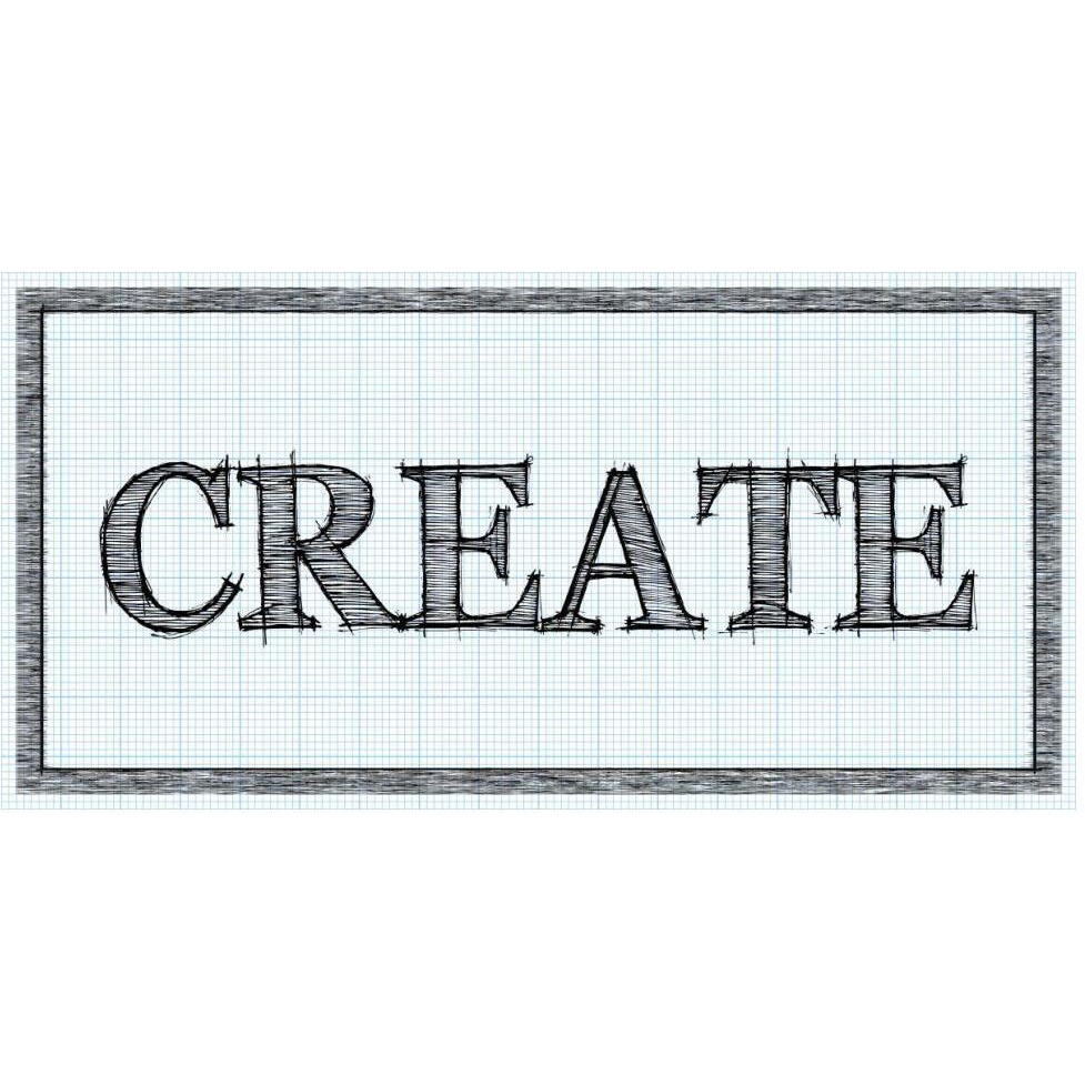 Sketched Words - Create-Paper Art-62&quotx32"