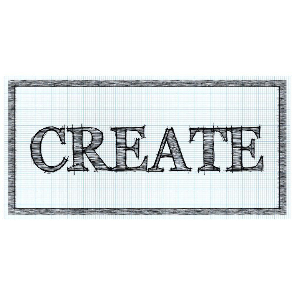 Sketched Words - Create-Paper Art-74&quotx38"