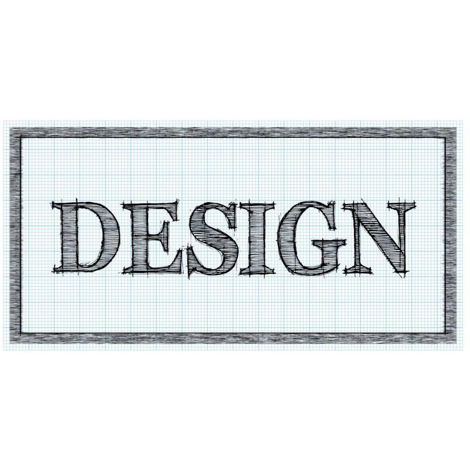 Sketched Words - Design-Paper Art-26&quotx14"
