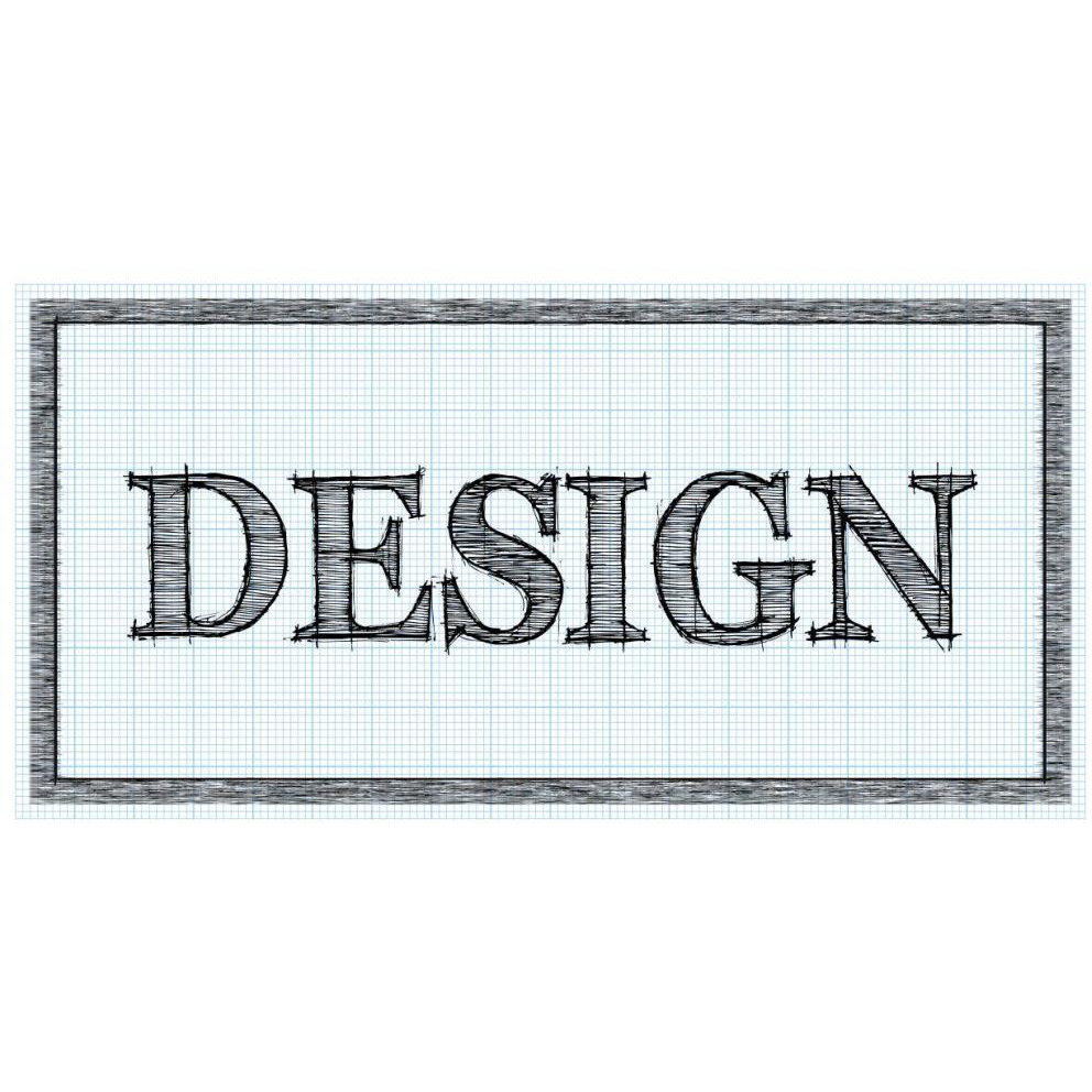 Sketched Words - Design-Paper Art-74&quotx38"