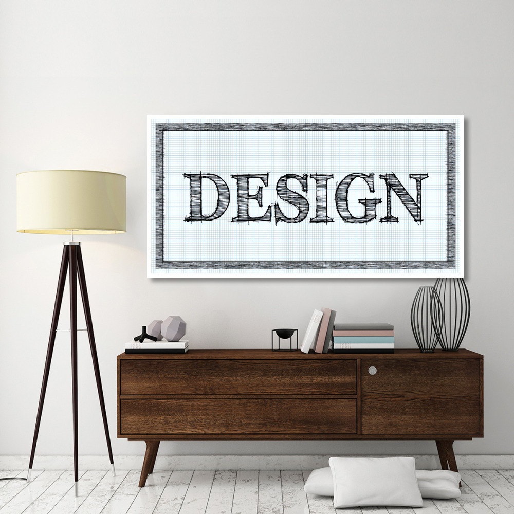 Sketched Words - Design-Paper Art-74&quotx38"