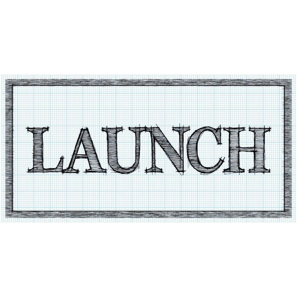 Sketched Words - Launch-Paper Art-50&quotx26"