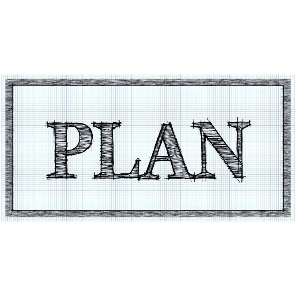 Sketched Words - Plan-Paper Art-50&quotx26"