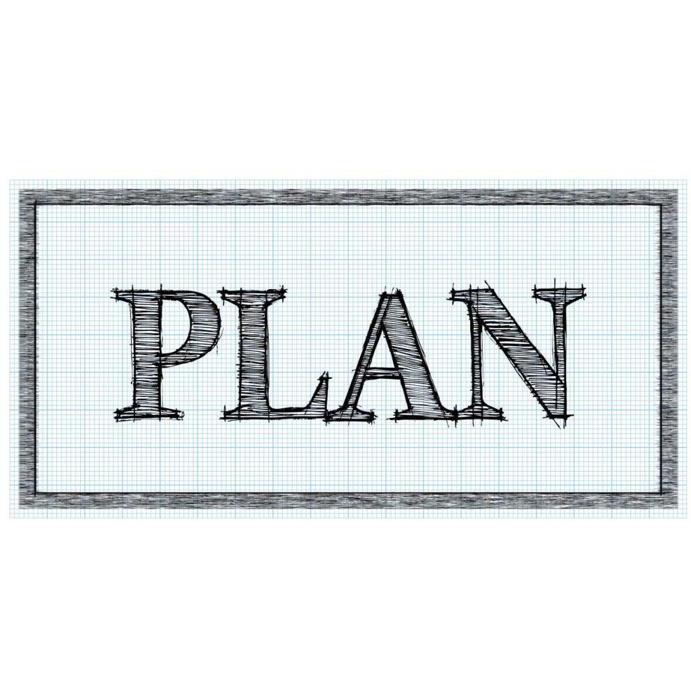 Sketched Words - Plan-Paper Art-74&quotx38"