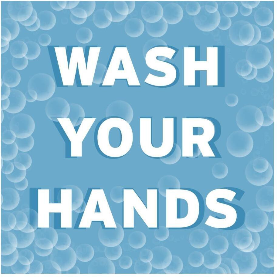 Bathroom Signs - Bubbles - Wash Your Hands-Paper Art-20&quotx20"