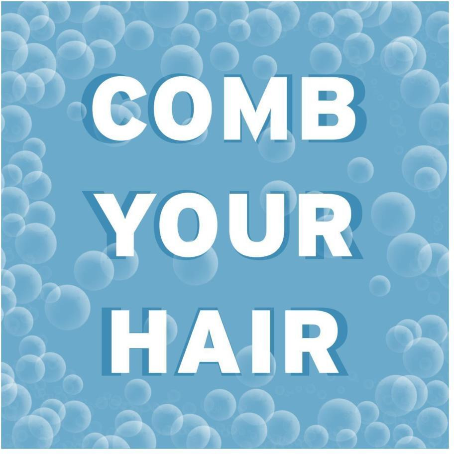 Bathroom Signs - Bubbles - Comb Your Hair-Paper Art-20&quotx20"