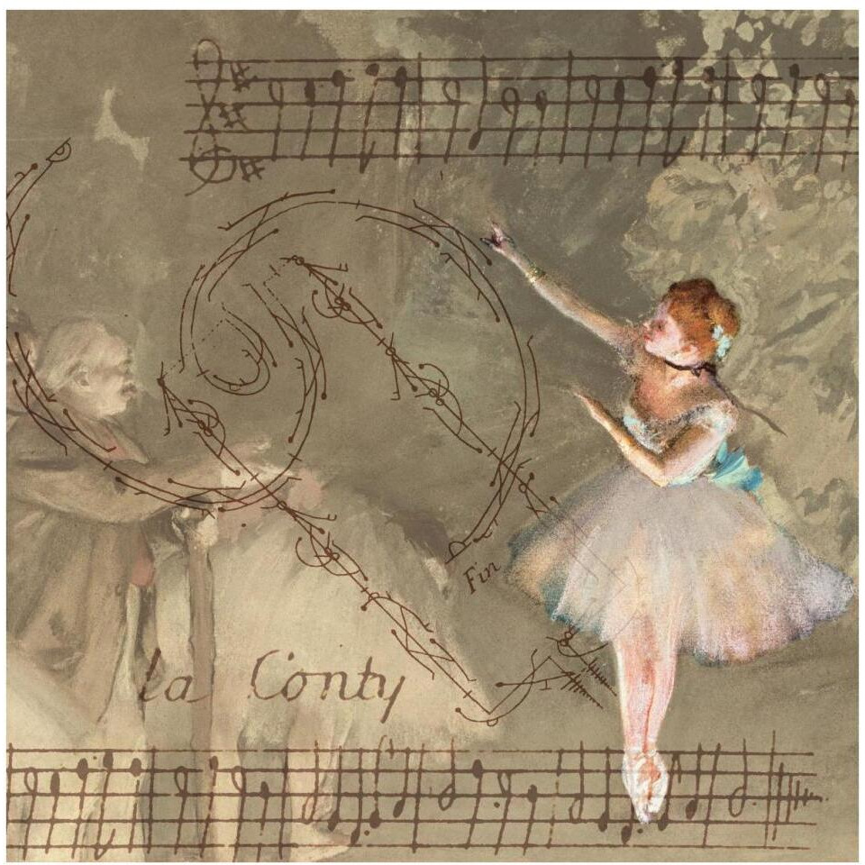Degas Dancers Collage 1-Paper Art-38&quotx38"