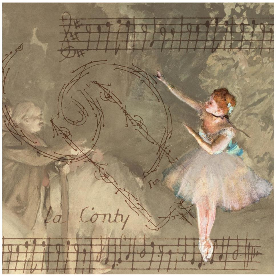 Degas Dancers Collage 1-Paper Art-42&quotx42"