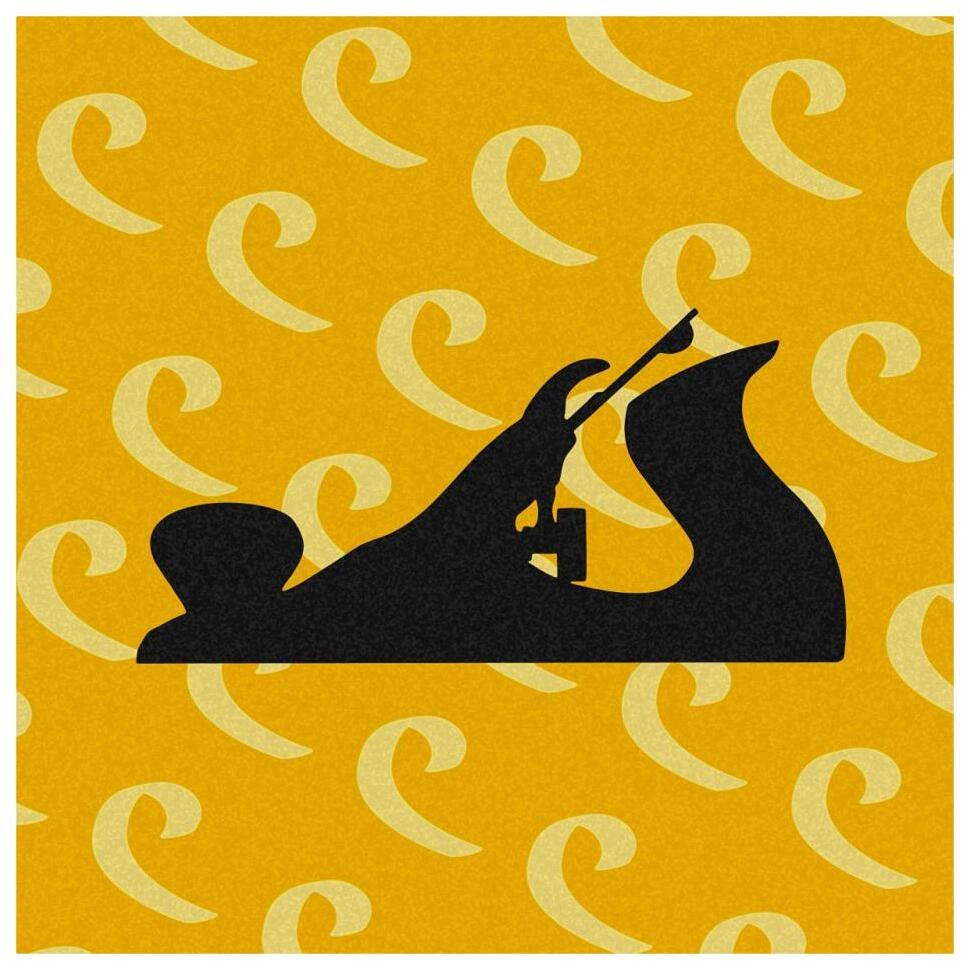 Hand Tools - Plane and Shavings-Paper Art-32&quotx32"
