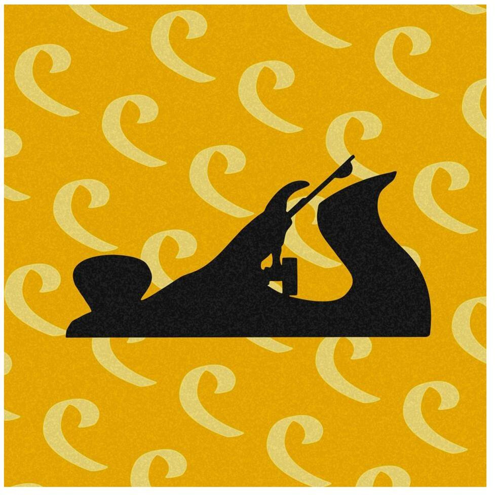 Hand Tools - Plane and Shavings-Paper Art-42&quotx42"
