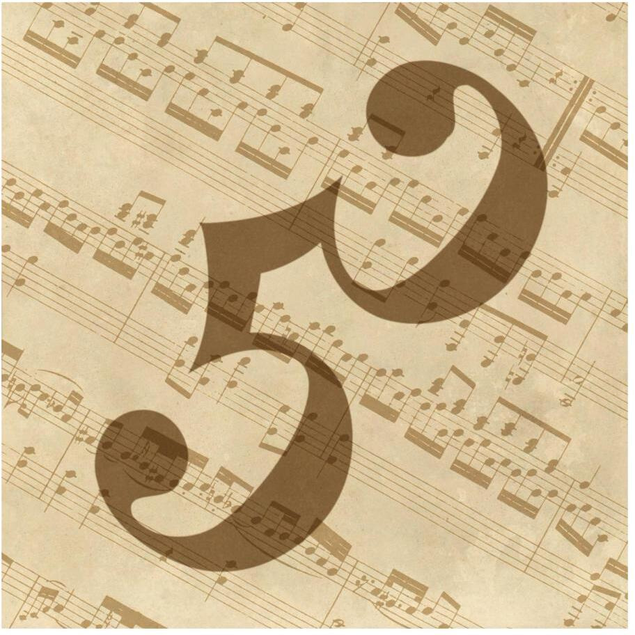 Music - Alto Clef-Paper Art-20&quotx20"