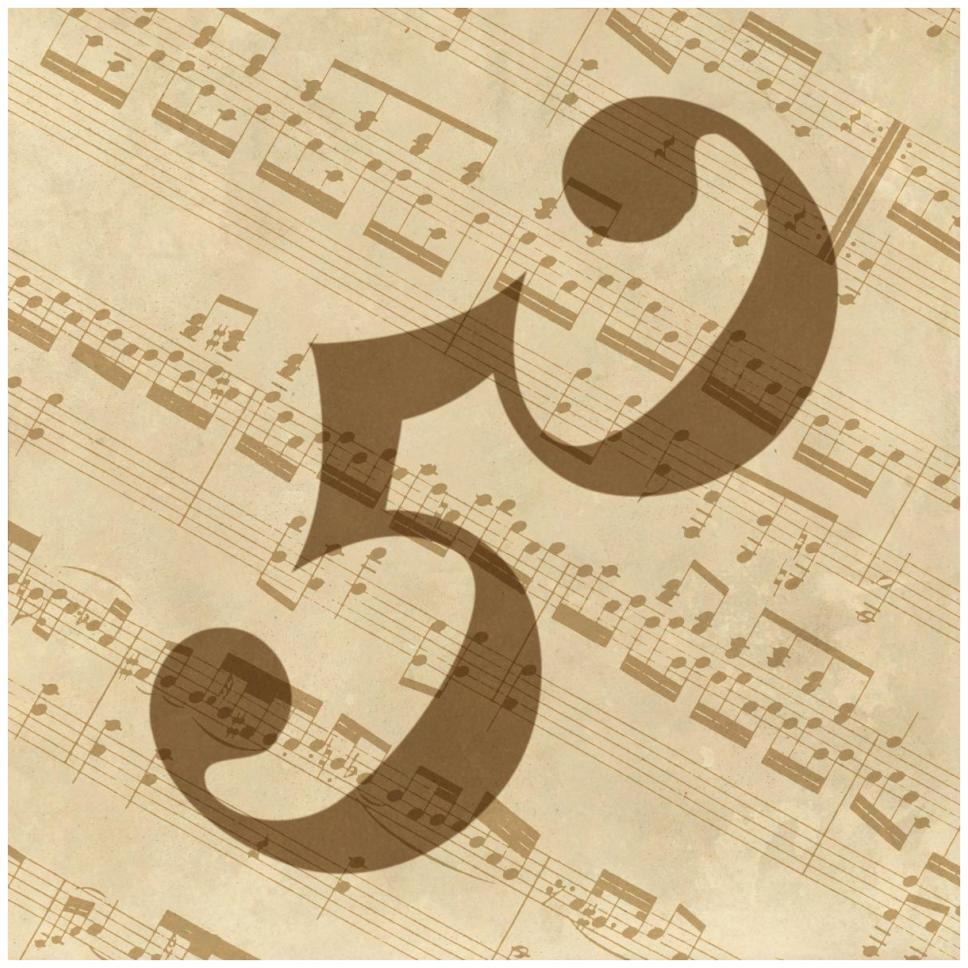 Music - Alto Clef-Paper Art-42&quotx42"