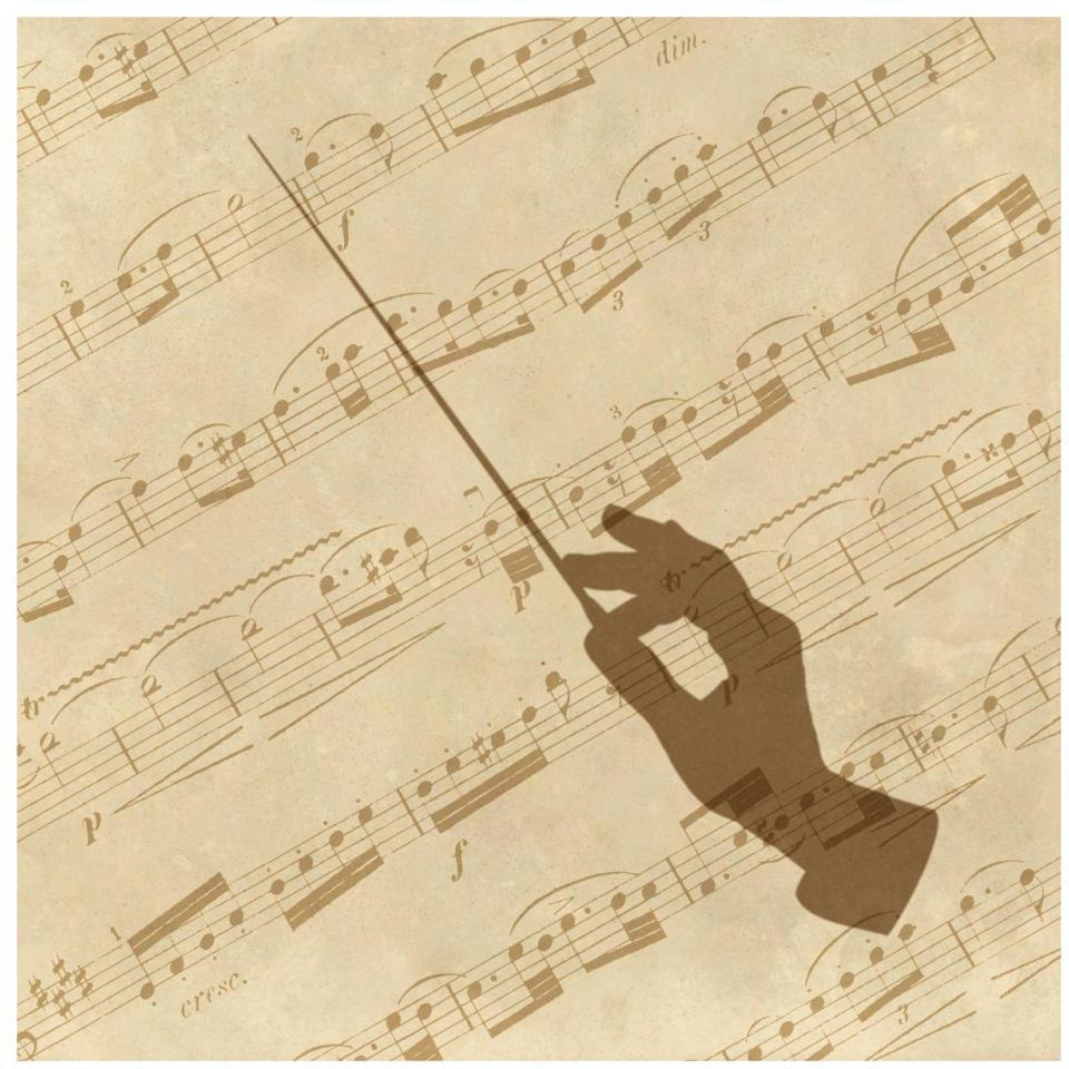 Music - Conductor-Paper Art-32&quotx32"