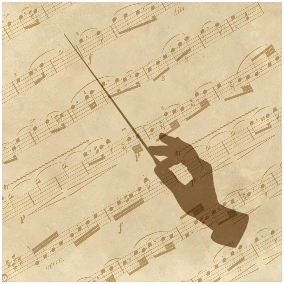 Music - Conductor-Paper Art-42&quotx42"
