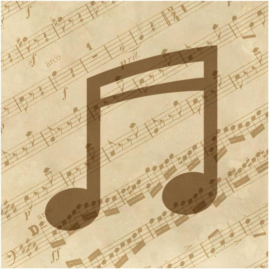 Music - Notes-Paper Art-20&quotx20"