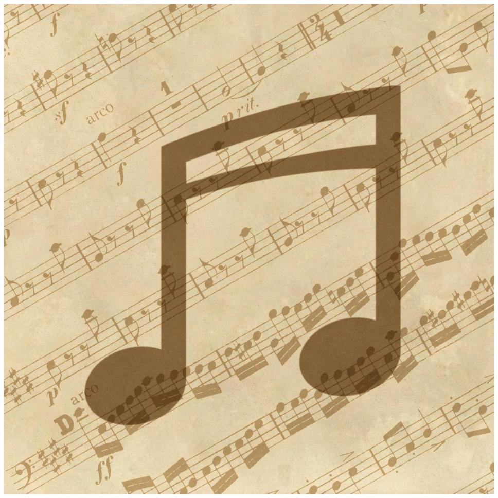 Music - Notes-Paper Art-42&quotx42"