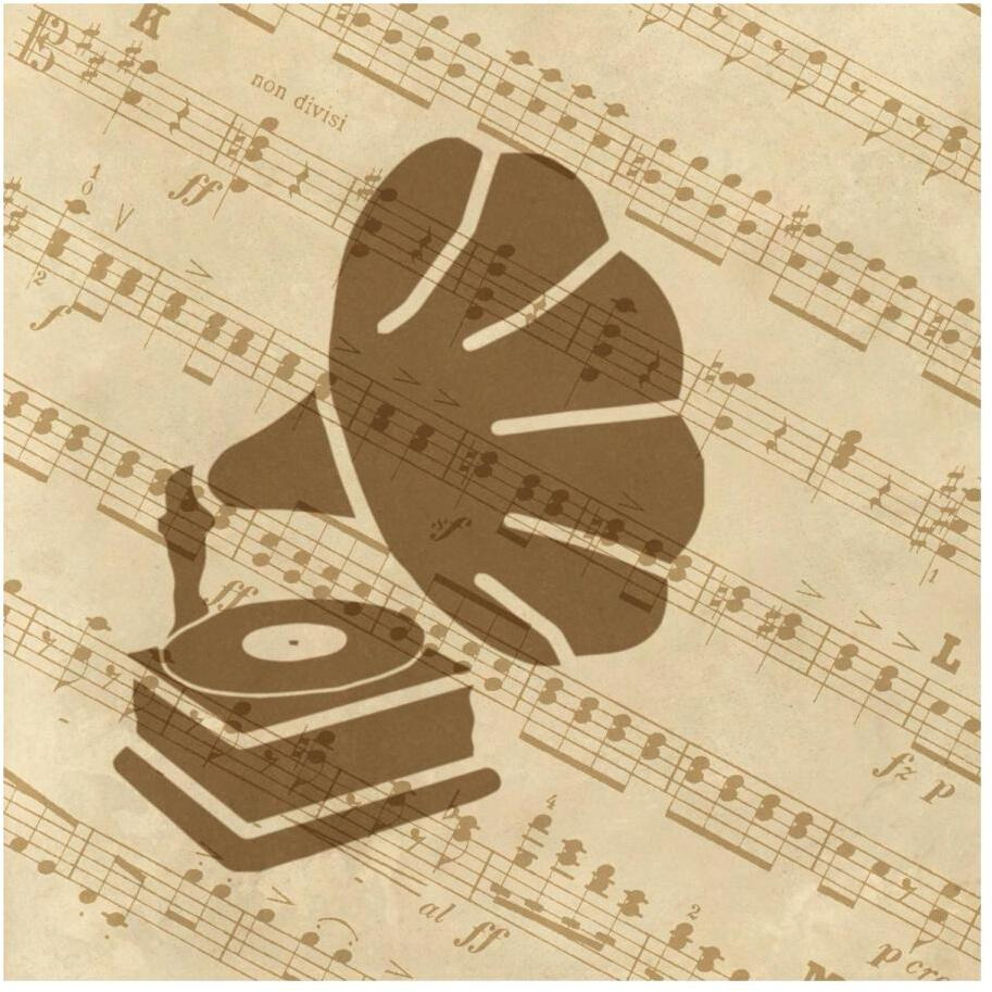 Music - Phonograph-Paper Art-20&quotx20"
