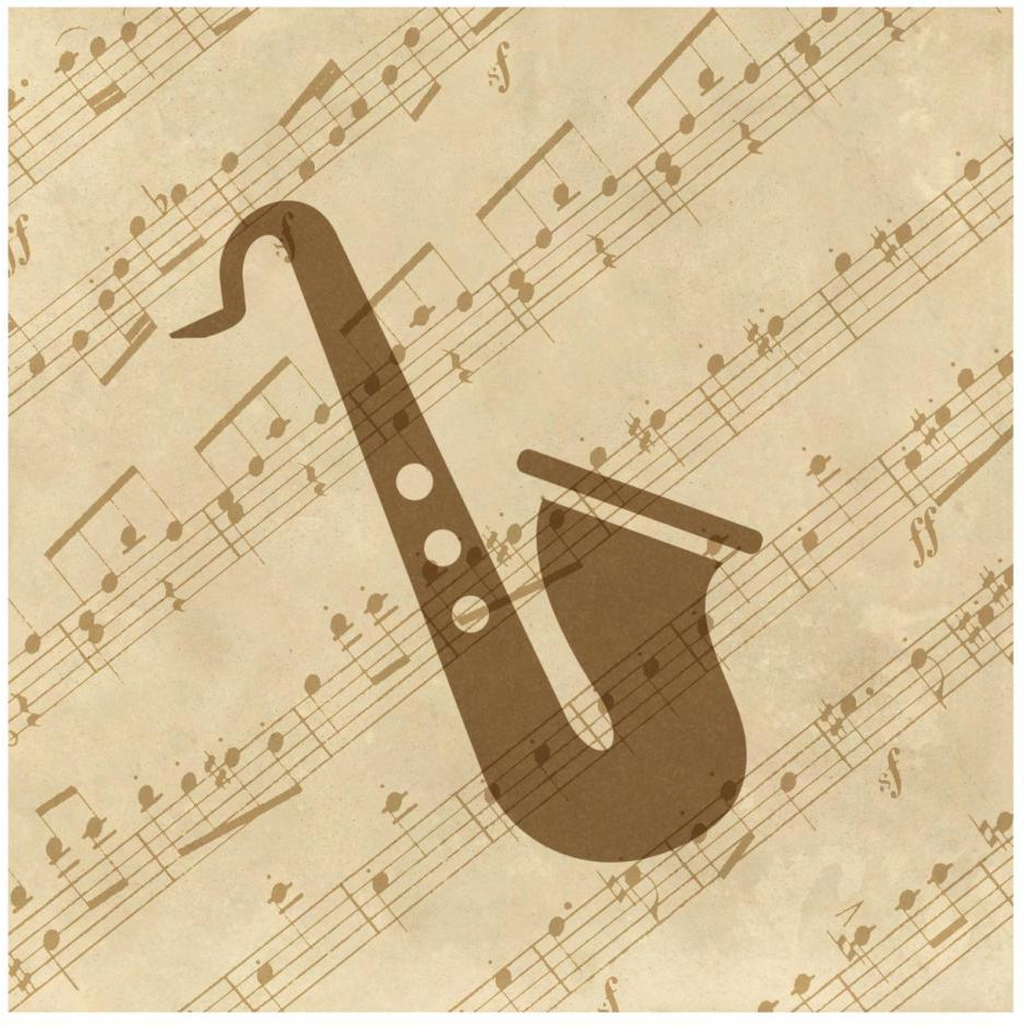 Music - Saxophone-Paper Art-26&quotx26"
