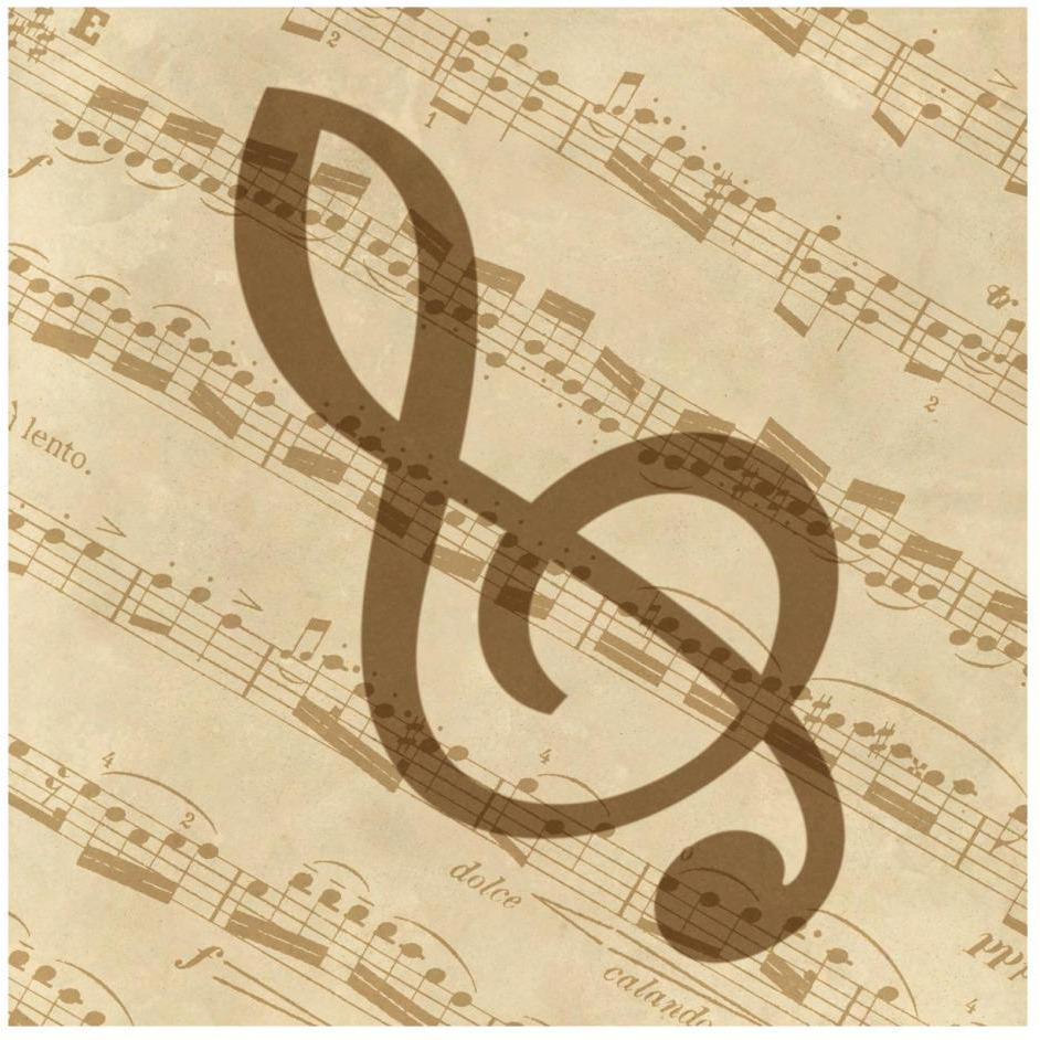 Music - Treble Clef-Paper Art-26&quotx26"