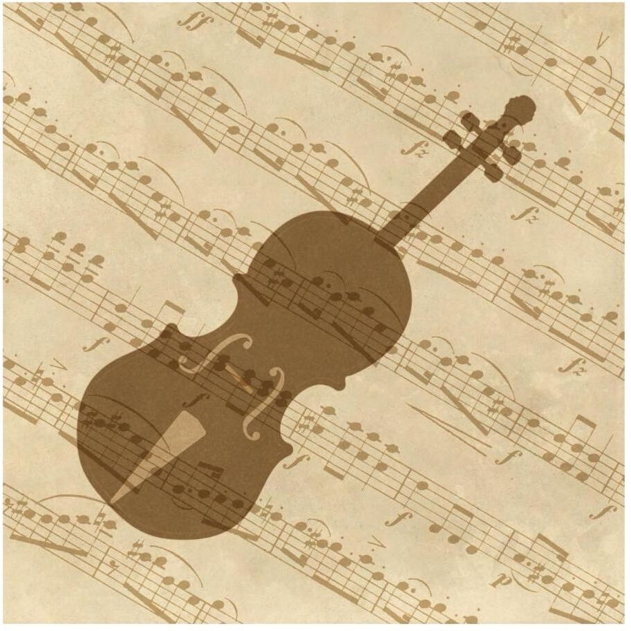Music - Violin-Paper Art-20&quotx20"